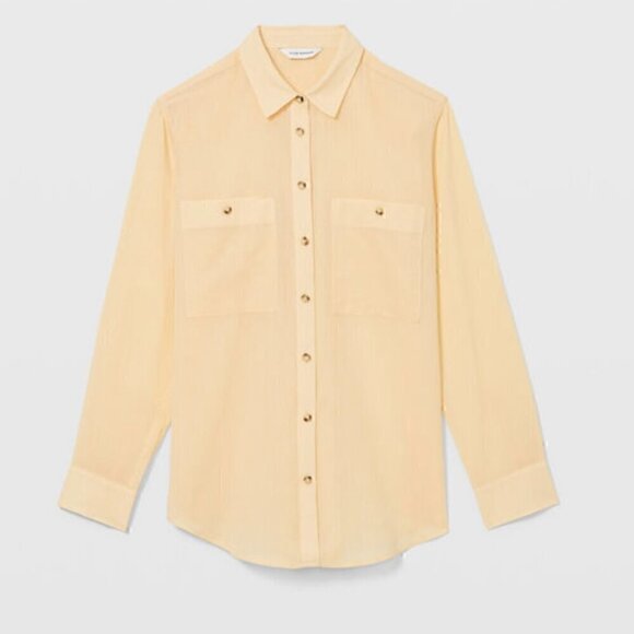 EUC - Club Monaco Chemise Long Sleeve Marnee Shirt in Banana Size - Small - Picture 3 of 13